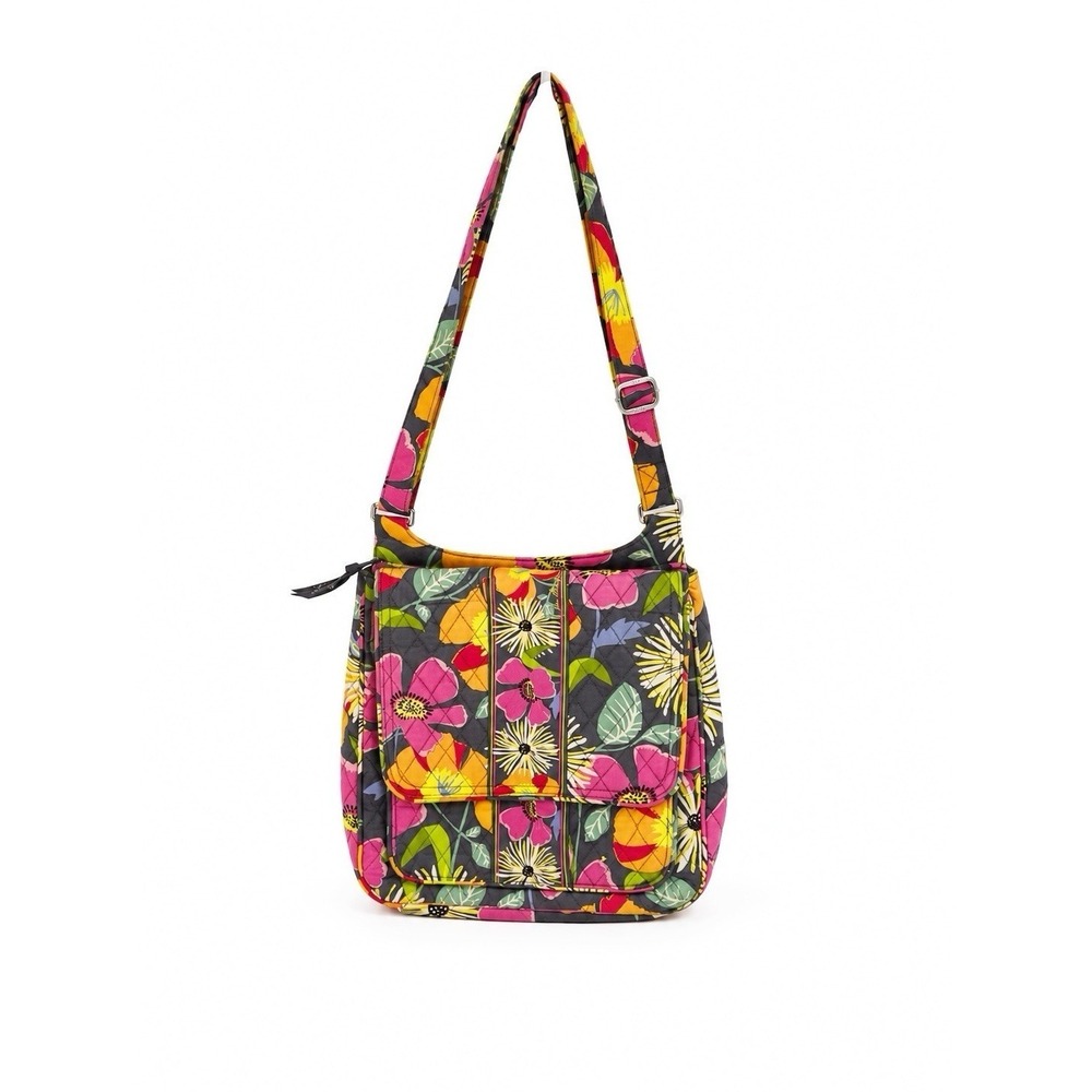 Vera Bradley Jazzy Blooms Mailbag Crossbody Quilted Messenger Bag Floral